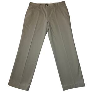 Brooks Brothers Advantage Chino Clark Pants Mens 38x30 Khaki Flat Front Cotton